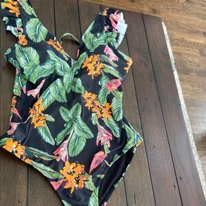 NWTJessica Simpson tropical floral One-Piece Swimsuit